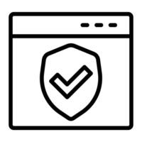 SSL Line Icon vector