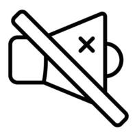 Mute Line Icon vector