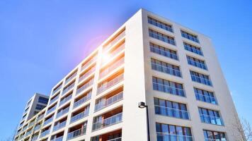 Modern elements in contemporary architecture.. Architectural details of a modern apartment building. photo