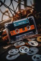 a cassette for music or retro-themed projects photo