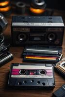 un casete para música o retro-temático proyectos foto