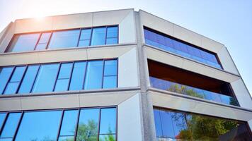 Modern elements in contemporary architecture.. Architectural details of a modern apartment building. photo