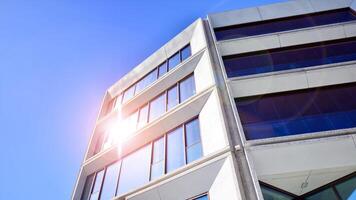 Modern elements in contemporary architecture.. Architectural details of a modern apartment building. photo