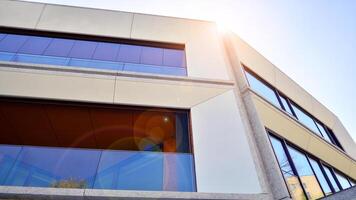 Modern elements in contemporary architecture.. Architectural details of a modern apartment building. photo