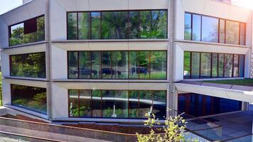 Modern elements in contemporary architecture.. Architectural details of a modern apartment building. photo