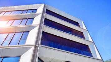 Modern elements in contemporary architecture.. Architectural details of a modern apartment building. photo