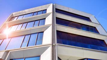 Modern elements in contemporary architecture.. Architectural details of a modern apartment building. photo