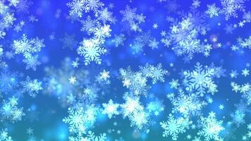 blauw sneeuwvlok ce-kristal-langzaam-valt-langzaam video