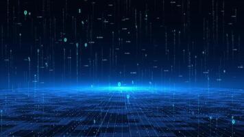 Technologie Digital Regen fällt auf der Bühne video