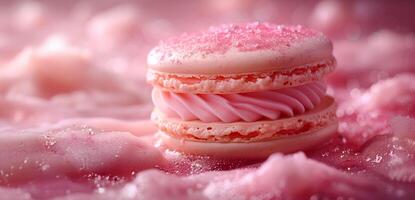 Indulgence in Pink, Macaron Sprinkled with the Essence of Enchanted Evenings photo
