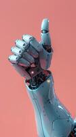 A robotic arm giving a thumbs up. photo