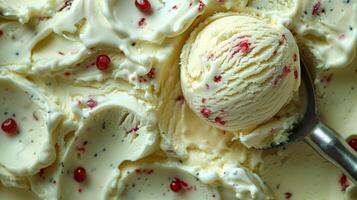 Creamy, dreamy, and speckled with fruit, this vanilla ice cream is pure delight photo