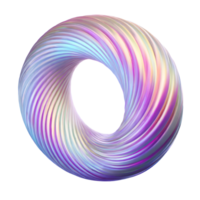 holographique abstrait 3d tordu torus forme png