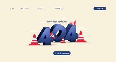 Page not found stock illustration. 404 Page not found website user interface template stock illustration. Website Error. Site Under Construction Concept vector