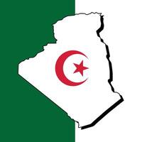 Algeria flag with map Algeria flag with map illustration, Algeria flag with map picture or Algeria flag with map image vector