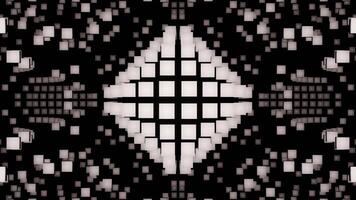 Shocking flight of white cubes in a seamless loop. video