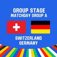 Alemania vs Suiza. ilustración. vector