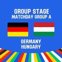 Germany vs hungary. illustration. vector