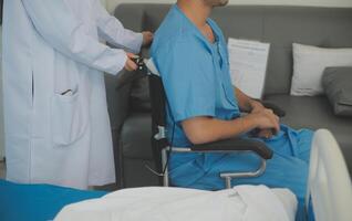 Female doctors who treat patients make an appointment to listen to the results after a physical examination and explain medical information and diagnose the disease. Medical concepts and good healt. photo