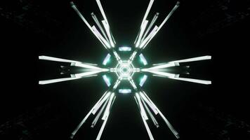 blinkt Neon- Tunnel auf ein schwarz Hintergrund. video