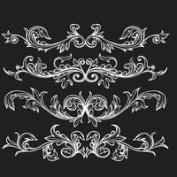 divider floral decorative elements new collection vector