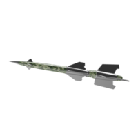 3d realista misil aislado, superficie a aire y aire a aire misil png