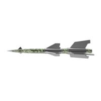3d realista míssil isolado, superfície para ar e ar para ar míssil png