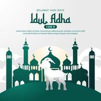 Islamic background for Idul adha social media stories and post template vector