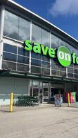 Exterior of a Save On Foods grocery retail location in Surrey Canada video