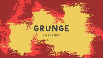 Abstract Red Yellow Grunge Paint Texture Background vector