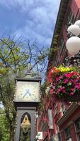 relógio mecanismo trabalhando dentro vapor dentro gastown fechar tiro tecnologia turista destinos para uma viagem para Vancouver centro da cidade inventores do a último século fascinante espetáculo Canadá Vancouver video