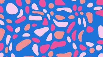 The animated graphics repeat the pattern with scattered hearts and bright splashes of color. video