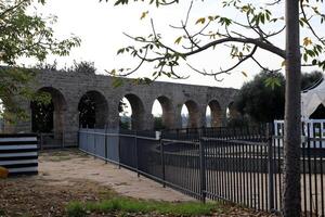 Akko Israel 04 05 2024 An ancient aqueduct for supplying water to populated areas in Israel. photo