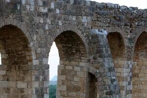 Akko Israel 04 05 2024 An ancient aqueduct for supplying water to populated areas in Israel. photo