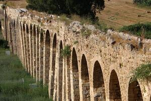 Akko Israel 04 05 2024 An ancient aqueduct for supplying water to populated areas in Israel. photo