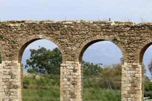 Akko Israel 04 05 2024 An ancient aqueduct for supplying water to populated areas in Israel. photo