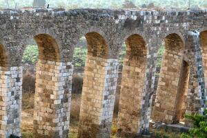 Akko Israel 04 05 2024 An ancient aqueduct for supplying water to populated areas in Israel. photo