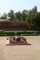 Red Fort India 02 15 2023. The Red Fort is a historical citadel from the Mughal era. Built from red sandstone photo