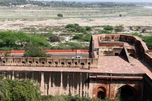 Red Fort India 02 15 2023. The Red Fort is a historical citadel from the Mughal era. Built from red sandstone photo