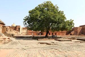 Red Fort India 02 15 2023. The Red Fort is a historical citadel from the Mughal era. Built from red sandstone photo