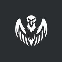 vulture , tattoo, logo design vector