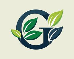 Leaf World Letter G Logo illustration vector