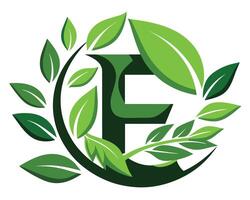 Leaf World Letter E Logo illustration vector