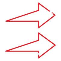 Red arrow icon free download vector