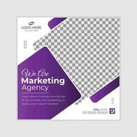 Digital marketing social media post and corporate web banner template vector