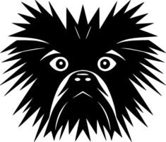 Affenpinscher - Black and White Isolated Icon - illustration vector