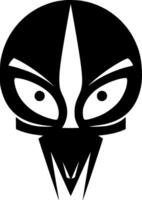 Alien, Black and White illustration vector