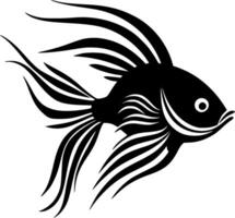 Angelfish, Black and White illustration vector