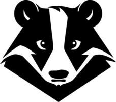 Badger - Black and White Isolated Icon - illustration vector