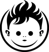 Baby, Black and White illustration vector